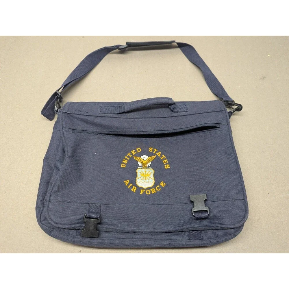 United States Air Force Bag Laptop Book School Work Black Shoulder USA Military